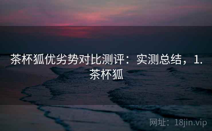 茶杯狐优劣势对比测评：实测总结，1.茶杯狐