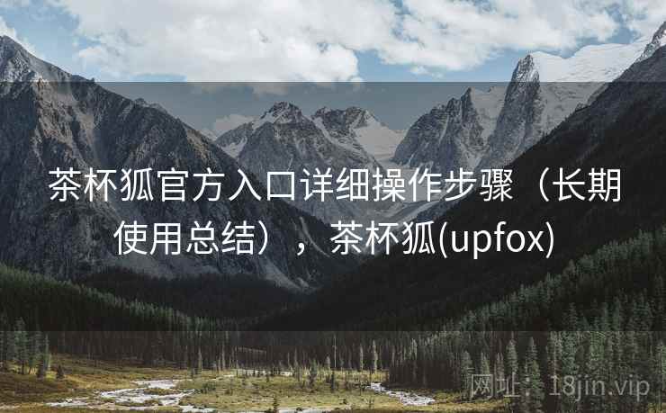 茶杯狐官方入口详细操作步骤（长期使用总结），茶杯狐(upfox)
