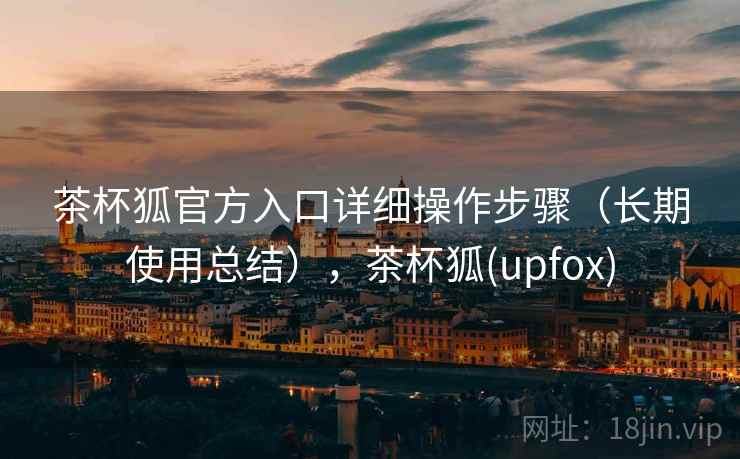 茶杯狐官方入口详细操作步骤（长期使用总结），茶杯狐(upfox)